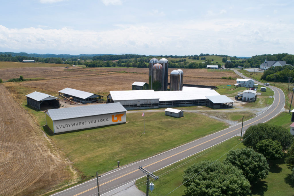 Aerial picture of farm