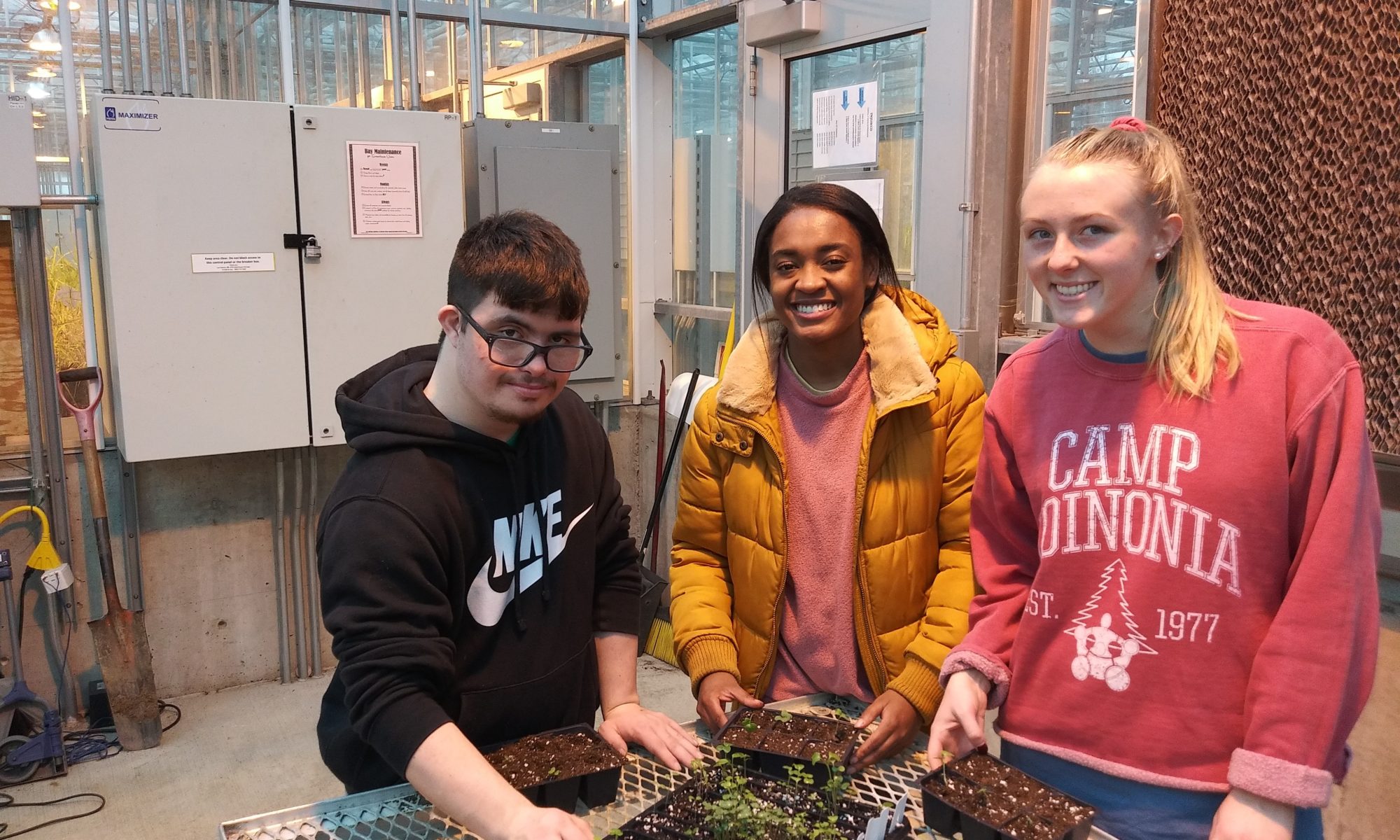 Students participating in the Horticultural Therapy Program