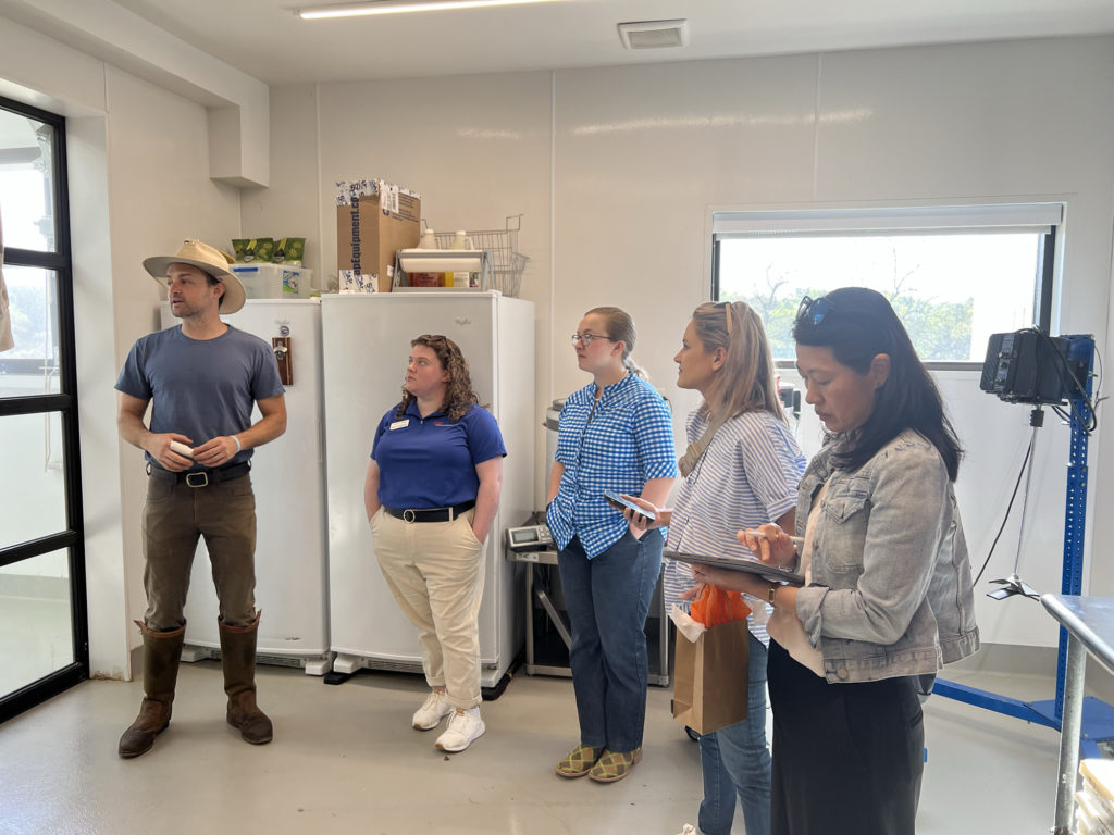 faculty gathered to learn about soap production