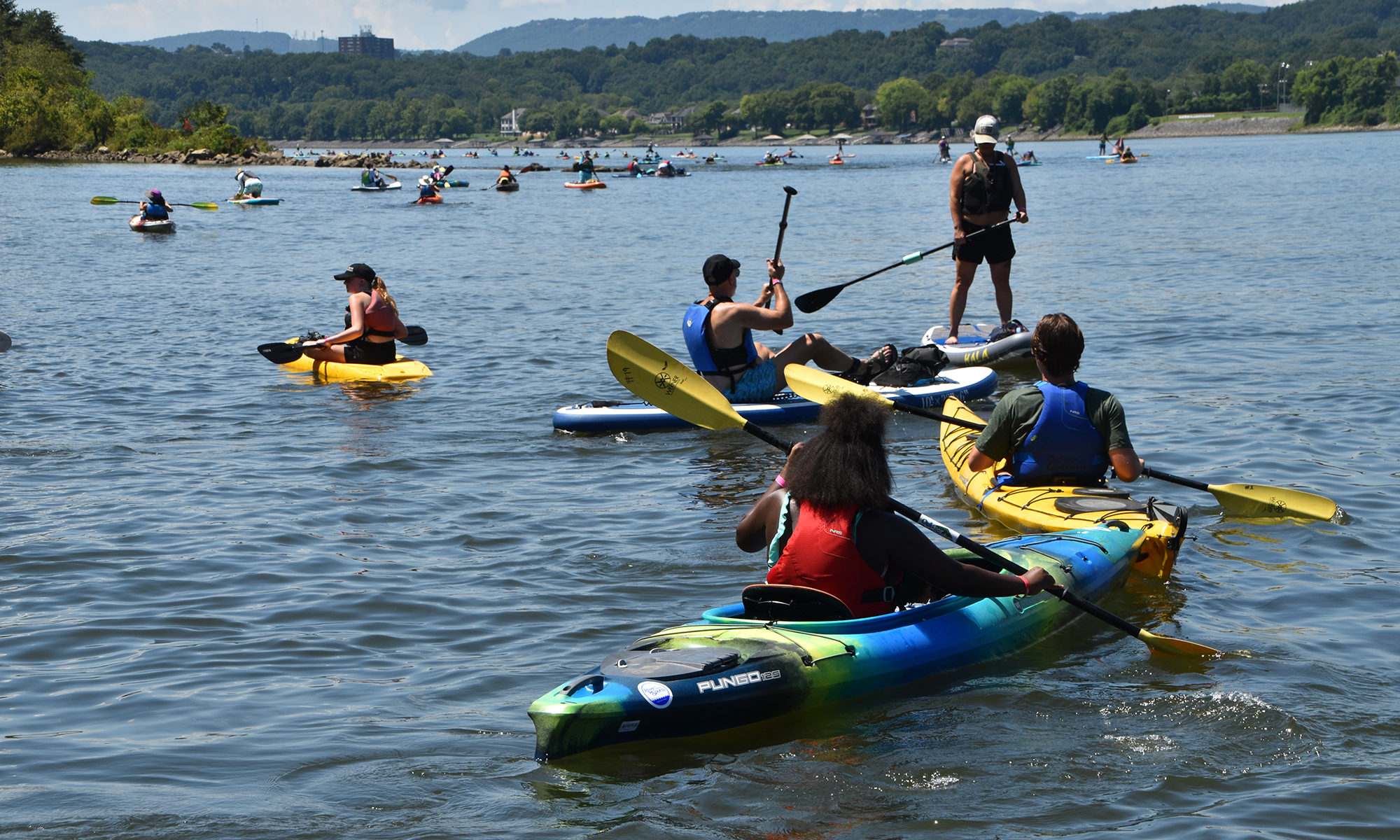 Kayakers on the river