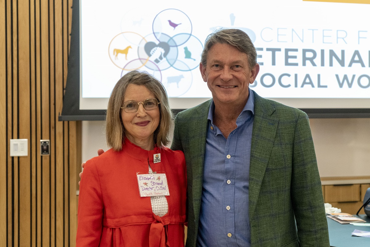 Elizabeth Strand poses with Randy Boyd