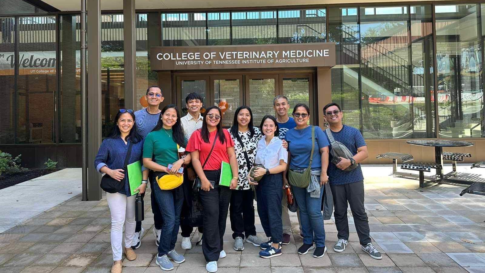 Fellows pictured in front of the College of Veterinary Medicine Teaching and Learning Center