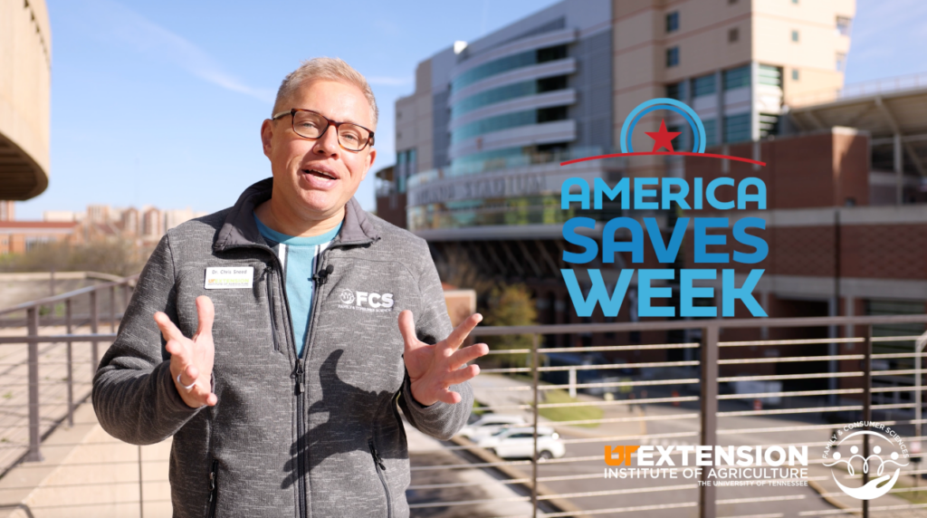 Chris Sneed discussing America Saves Week with money saving tips