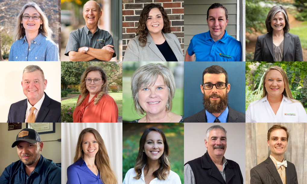 headshots of Natalie Bumgarner, Bob Ary, Anna Duncan, John Gunter, Andrea Ludwig, Mitchell Mote, Taylor Reeder, Melody Rose, Lee Rumble, Celeste Scott, Justin Stefanski, Virginia Sykes, Haley Treadway, Gregg Upchurch and Seth Whitehouse. 