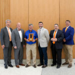 Hongwei Xin, dean of UT AgResearch; Keith Carver, senior vice chancellor and senior vice president of UTIA; Vince Pantalone; Justin Rhinehart, interim dean of UT Extension; David White, interim dean of the Herbert College of Agriculture; and Paul Plummer, dean of the UT College of Veterinary Medicine.