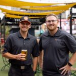 Head brewer at Yee-Haw Knoxville Trevor Daniels and lead researcher of the UT Hopyard project Mitchell Richmond