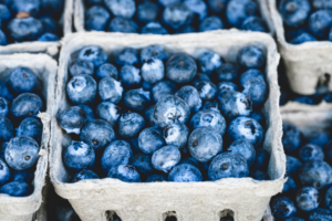 Cartons of blueberries