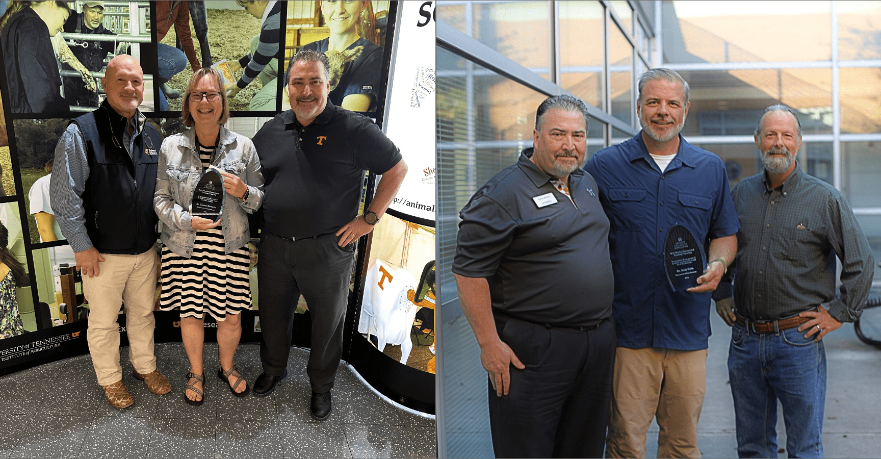 two pictures of Dave with with Lannett Edwards and Andy Pulte