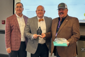 UT Municipal Technical Advisory Service Consultant Warren Nevad, UTIA Senior Vice President and Senior Vice Chancellor Keith Carver and TREEDC President Dwain Land