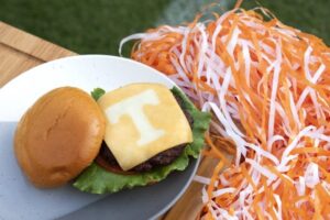 UT’s All Vol Cheese on a burger