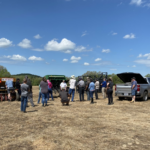New farmers participating in hands on training in a field
