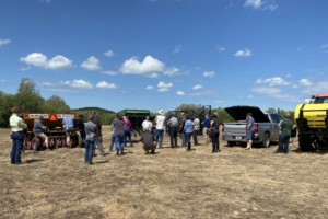 New farmers participating in hands on training in a field