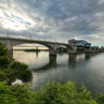 Market Street Bridge over a river in Chattanooga