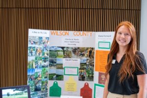 Nina Puckett with her presentation board