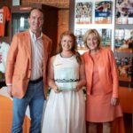 Peyton Manning, Caroline Garrell, and Chancellor Donde Plowman