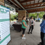 A group of people conversing at a Smart Yards event