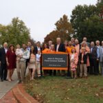 McLeod Family and UTIA leadership gather at new sign for Food Science Building