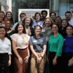 a group of undergraduate students posing in front of the Agriculture and Natural Resources Building