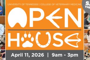 UT CVM Open House logo and date 2026