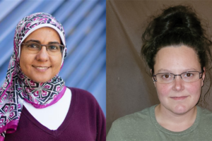 Headshots of Heba Abdelgaffar (left) and Sarah Parker Armstrong.