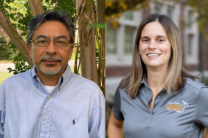 Headshots of Carlos Trejo-Pech (left) and Karen DeLong (right).